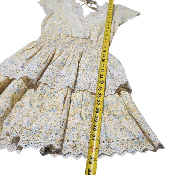 American Eagle Dress Size XS Lined Embroidered Short Sleeve - Picture 3 of 11